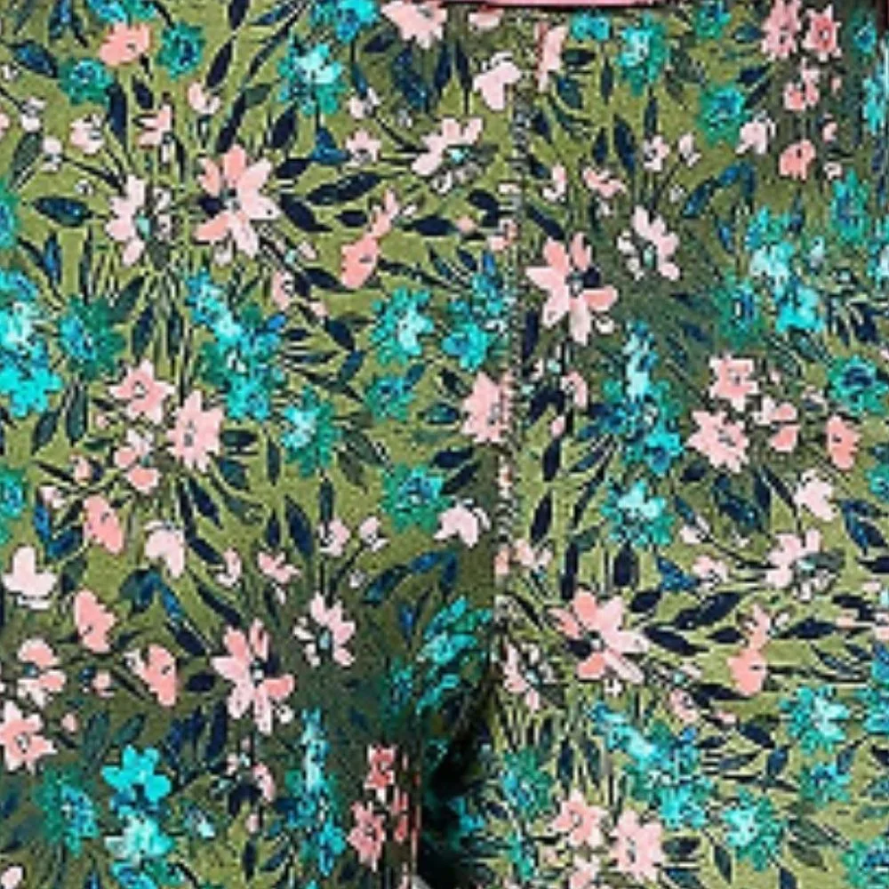 Denim & Co Active Printed Duo Stretch Pull On Crop Legging  12476 - Picture 3 of 3